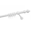 Galerie metal cu accesorii din lemn culoare alb lungime 120 cm