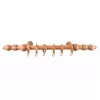 Galerie metal cu accesorii din lemn culoare cires 160 cm