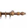 Galerie metal cu accesorii din lemn culoare nuc 300 cm