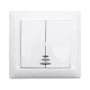 Intrerupator dublu+led alb Camilya