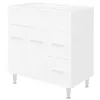 Mobilier baie cu lavoar Savini Due Madrid 504, 81.5 x 46.5 x 86 cm, alb