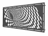 Panou decorativ din tabla otel debitat laser si teava TRS sudata, model M154 LXX, grosime 3 mm dimensiune 1000x2000 mm
