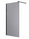 Panou dus sticla WI011, fumuriu, grosime sticla 8 mm, 90 cm, profile aluminiu, negru mat