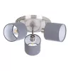 Plafoniera Atlanta 81200324 Globo, 3xE14, crom/gri