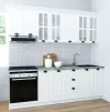 Set bucatarie MDF Square, 220 cm, alb rustic