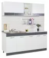 Set bucatarie PAL Sarona 01, 180 cm, alb/antracit