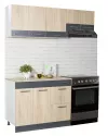Set bucatarie PAL Sarona, 160 cm, corp hota, sonoma/antracit