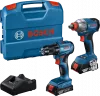 Set Bosch Professional GDX 18V-285 + GSR 185-LI, 18 V, 2 x 2,0 Ah