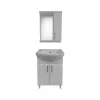 Set mobilier pentru baie Eco 55, material MDF, culoare alba