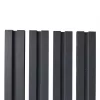 Sipca pentru gard model V1 marca Rufster, grosime 0,45 mm, finisaj negru mat structurat RAL 9005MS M2P3 vopsit pe ambele parti, lungime variabila