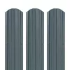 Sipca pentru gard Rufster grosime 0.60 mm M2P3, culoare gri-grafit RAL 7016 MS finisaj mat structurat, inaltime 1.2 m, vopsita pe ambele fete