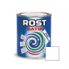 Vopsea alchidica pentru lemn,metal, Rost Satin, interior si exterior, culoare alba, ambalare 0.6 L