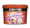 Vopsea superlavabila pentru interior Oskar Superweiss Satin, ambalare 2.5 L