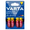 Baterii AA alcaline blister 4 baterii Varta Longlife Max Power