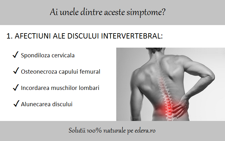exacerbarea durerii la nivelul articulațiilor inferioare a spatelui)