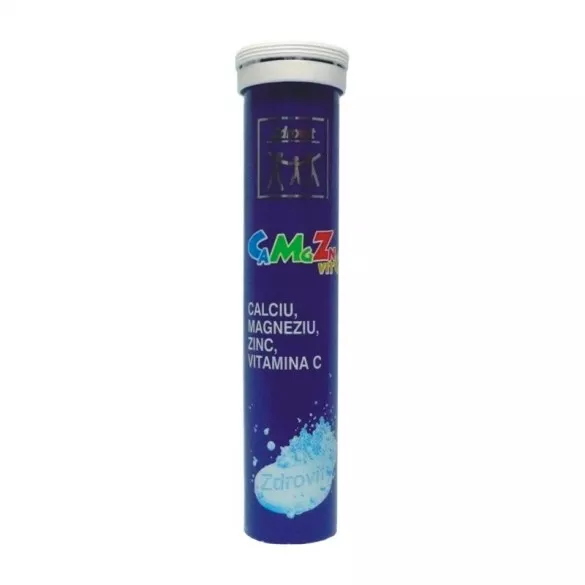 Tonice Ca Mg Zn+Vitamina C , 20 tablete efervescente , Zdrov...