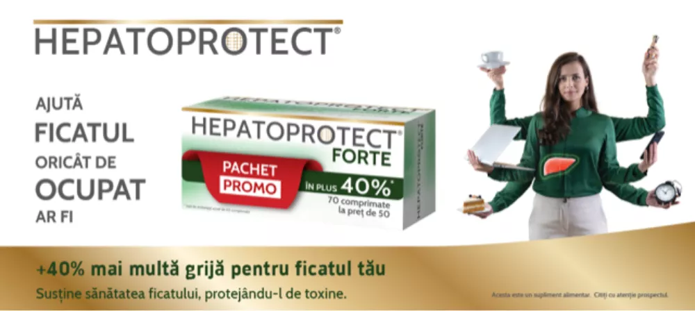 Hepatoprotect Forte, 70 comprimate, Biofarm, pachet