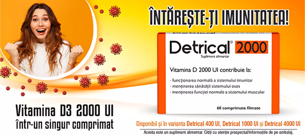 Detrical D3 2000 UI 60 Comprimate, Zdrovit