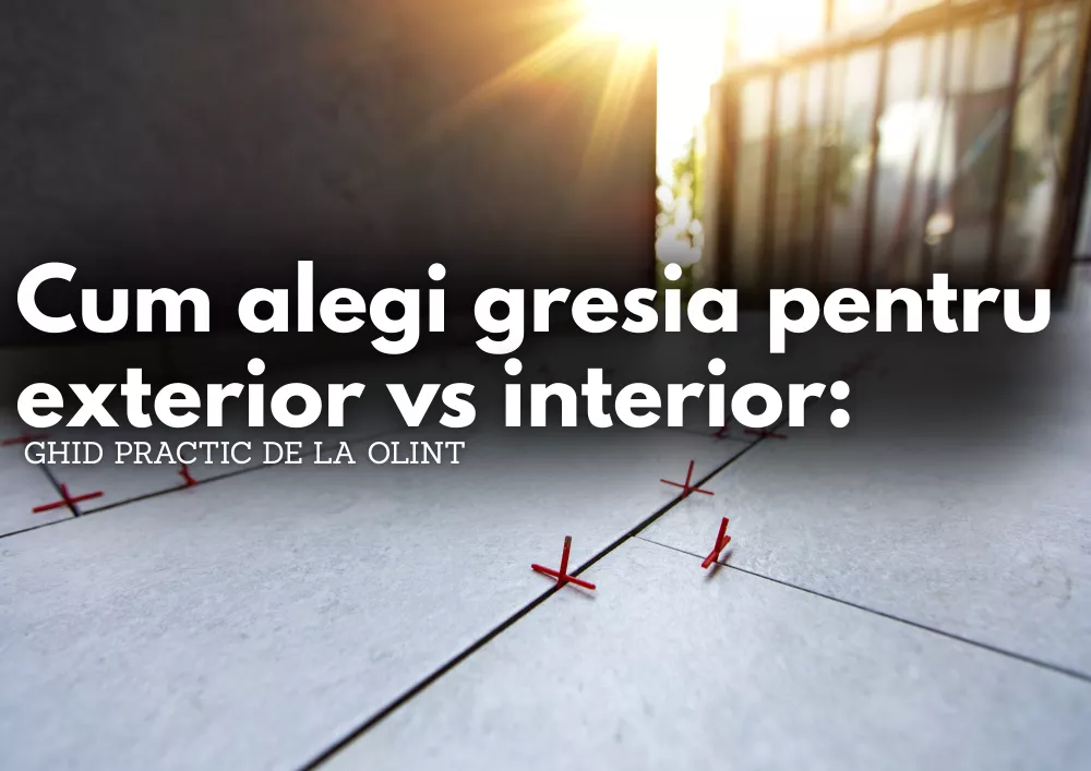 Cum alegi gresia pentru exterior vs interior: ghid practic de la Olint
