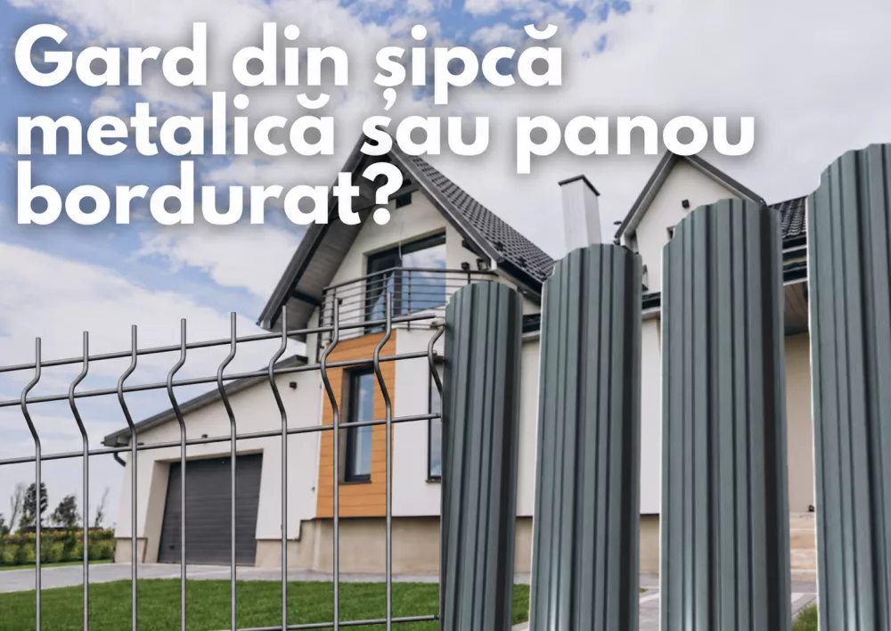 Gard din șipcă metalică sau panou bordurat? Alege soluția potrivită proiectului tău