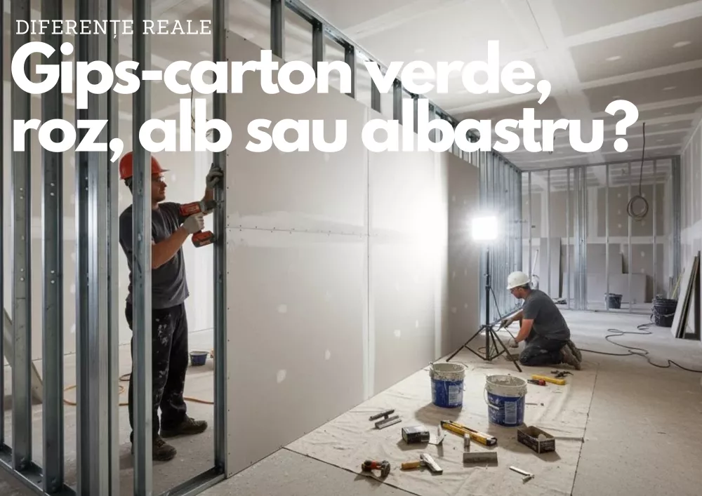 Gips-carton verde, roz, alb sau albastru? Diferențe reale