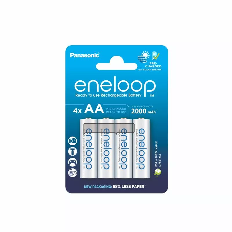 Eneloop Acumulatori Ni-Mh 1.2V AA R6 2000mAh Preincarcati 2100 Cicluri Blister 4
