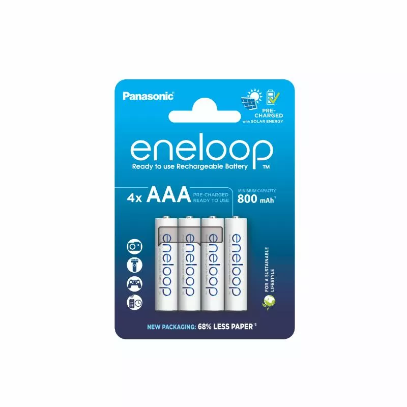 Eneloop Acumulatori Ni-Mh 1.2V AAA R3 800mAh Preincarcati 2100 Cicluri Blister 4