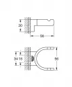 Agatatoare Grohe 41049DA0, Selection, pe perete, metal, lucios, cupru