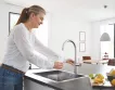 Baterie bucatarie Grohe 101069DC01, Blue Home, inalta, tip C, pentru racitor Blue Home, mat, otel satinat