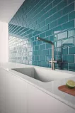 Baterie bucatarie Grohe 101068DC01, Blue Home, inalta, tip L, pentru racitor Blue Home, mat, otel satinat