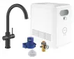 Baterie bucatarie Grohe 31323KS2, Blue Professional, inalta, tip C, filtrare, apa carbogazoasa, include racitor, mat