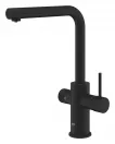 Baterie bucatarie Grohe 30590KF0, Blue Pure Minta, inalta, tip L, dus extractabil, filtrare, necesita filtru, mat, negru