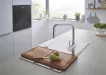 Baterie bucatarie Grohe 32322DC2, Minta, inalta, tip U, dus extractabil, mat, otel satinat