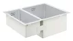 Chiuveta bucatarie Grohe 31576SD1, K700, 585 x 440 mm, montare sub/pe blat, 2 cuve, set scurgere, antifonare, inox
