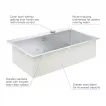 Chiuveta de bucatarie Grohe 31584SD1, K800, montare in/pe blat, 846 x 510 mm, 1 cuva, evacuare automata, inox satinat