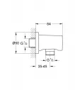Cot iesire dus Grohe 27057A00, Rainshower, universal, iesire dus 1/2'', lucios, grafit