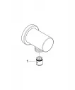 Cot iesire dus Grohe 27057DL0, Rainshower, 1/2'' x 1/2'', mat, cupru