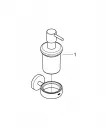 Dozator sapun Grohe 41195DC0, Start, pe perete, metal, sticla, mat, otel satinat