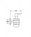 Dozator sapun Grohe 41195DC0, Start, pe perete, metal, sticla, mat, otel satinat