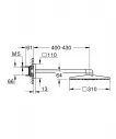 Dus fix Grohe 26479AL0, Rainshower 310 Cube, pe perete, 2 functii, 310 mm, necesita valva, mat, grafit