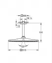 Dus fix Grohe 26566A00, Rainshower 310 Cube, pe tavan, 310 mm, 1 functie, lucios, grafit