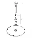 Dus fix Grohe 26067A00, Rainshower Cosmopolitan 310, 1/2'', montare pe tavan, 310 mm, 1 pulverizare, anti-calcar