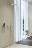 Dus fix Grohe 26479GN0, SmartActive 310 Cube, pe perete, 310 mm, 2 functii, necesita valva, mat, auriu