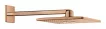 Dus fix Grohe 26479DA0, SmartActive 310 Cube, pe perete, 310 mm, 2 functii, necesita valva, lucios, cupru