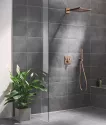 Dus fix Grohe 26479DA0, SmartActive 310 Cube, pe perete, 310 mm, 2 functii, necesita valva, lucios, cupru
