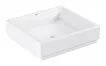 Lavoar Grohe 3948100H, Cube Ceramic, montare pe blat, 500 x 470, anti-aderent, anti-bacterian, alb
