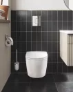 Pachet WC suspendat Grohe 103849SH00, Bau Ceramic, rimless, SoftClose, cadru, clapeta crom, alb
