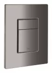 Placa de actionare WC Grohe 38732A00, Skate Cosmopolitan, dubla spalare, reversibila, 156 x 197 mm, lucios, grafit