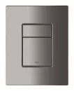 Placa de actionare WC Grohe 38732A00, Skate Cosmopolitan, dubla spalare, reversibila, 156 x 197 mm, lucios, grafit
