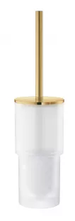 Set perie WC Grohe 40314GL3, Atrio, montare pe perete, fixare ascunsa, sticla/metal, lucios, auriu